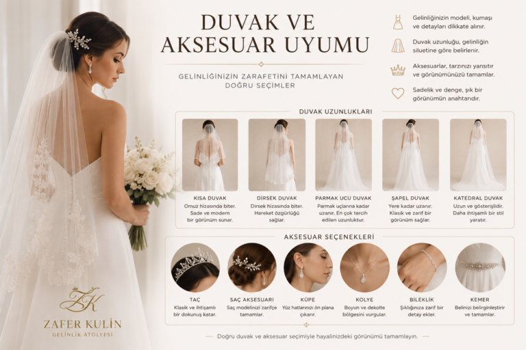 Duvak ve aksesuar uyumu