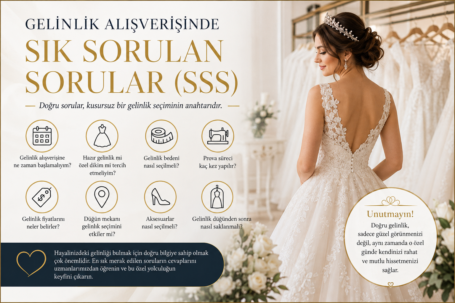 Gelinlik alışverişinde sık sorulan sorular