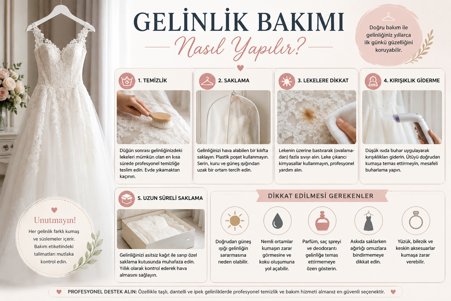 Gelinlik Bakımı Nasıl Yapılır